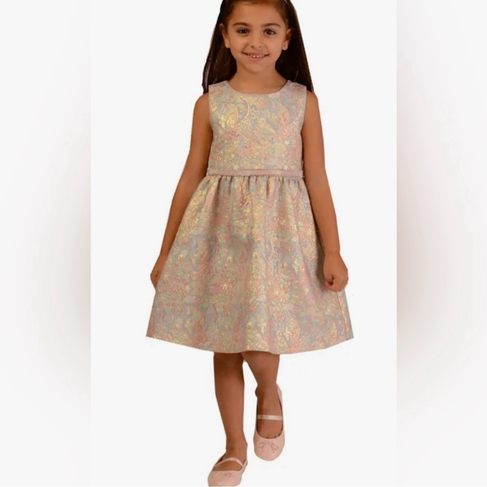 Bonnie Jean Pastel Paisley Dress
